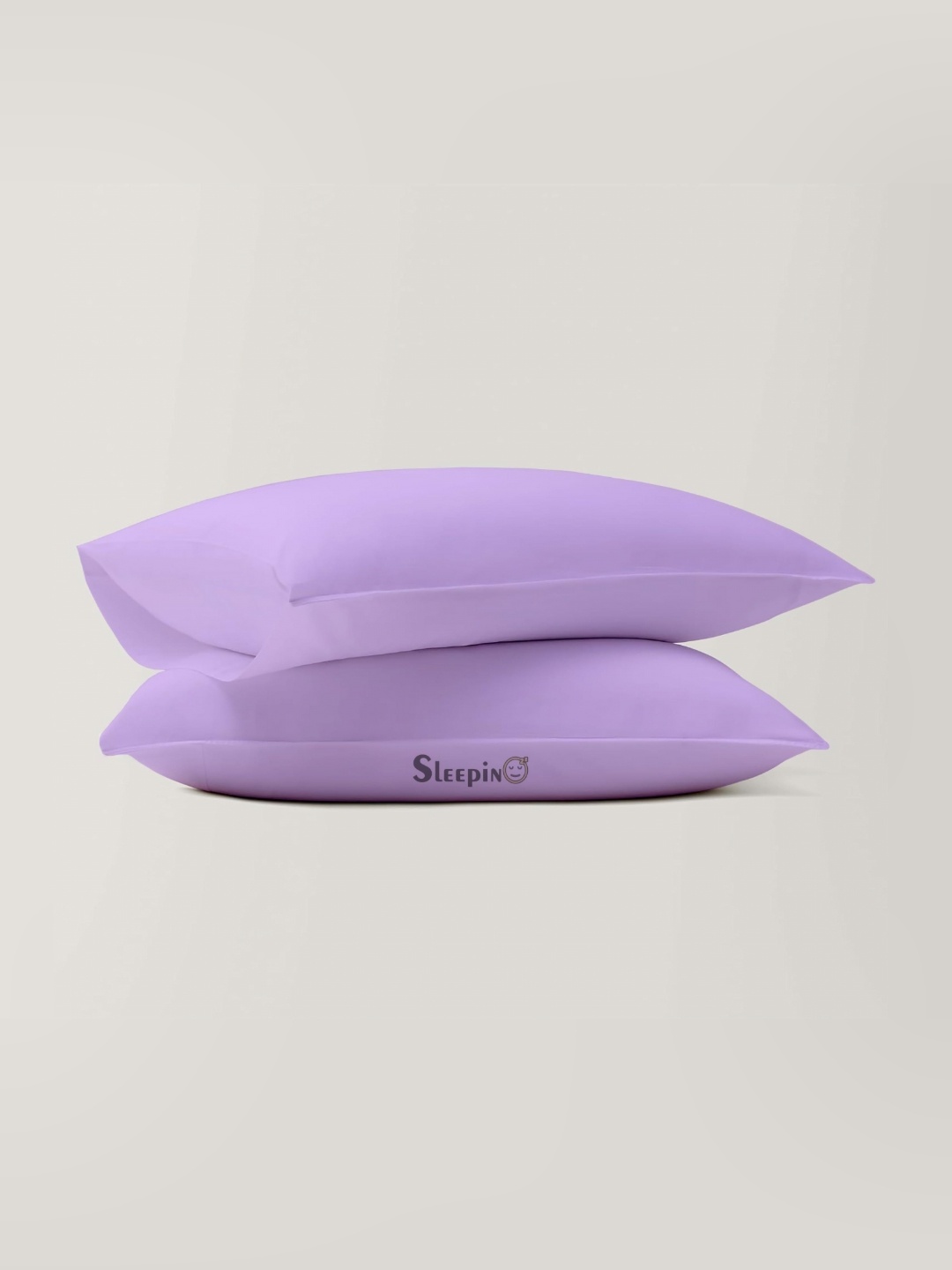 

Sleepino Lavender 2 Pieces Solid Pure Cotton Rectangle Pillow Covers