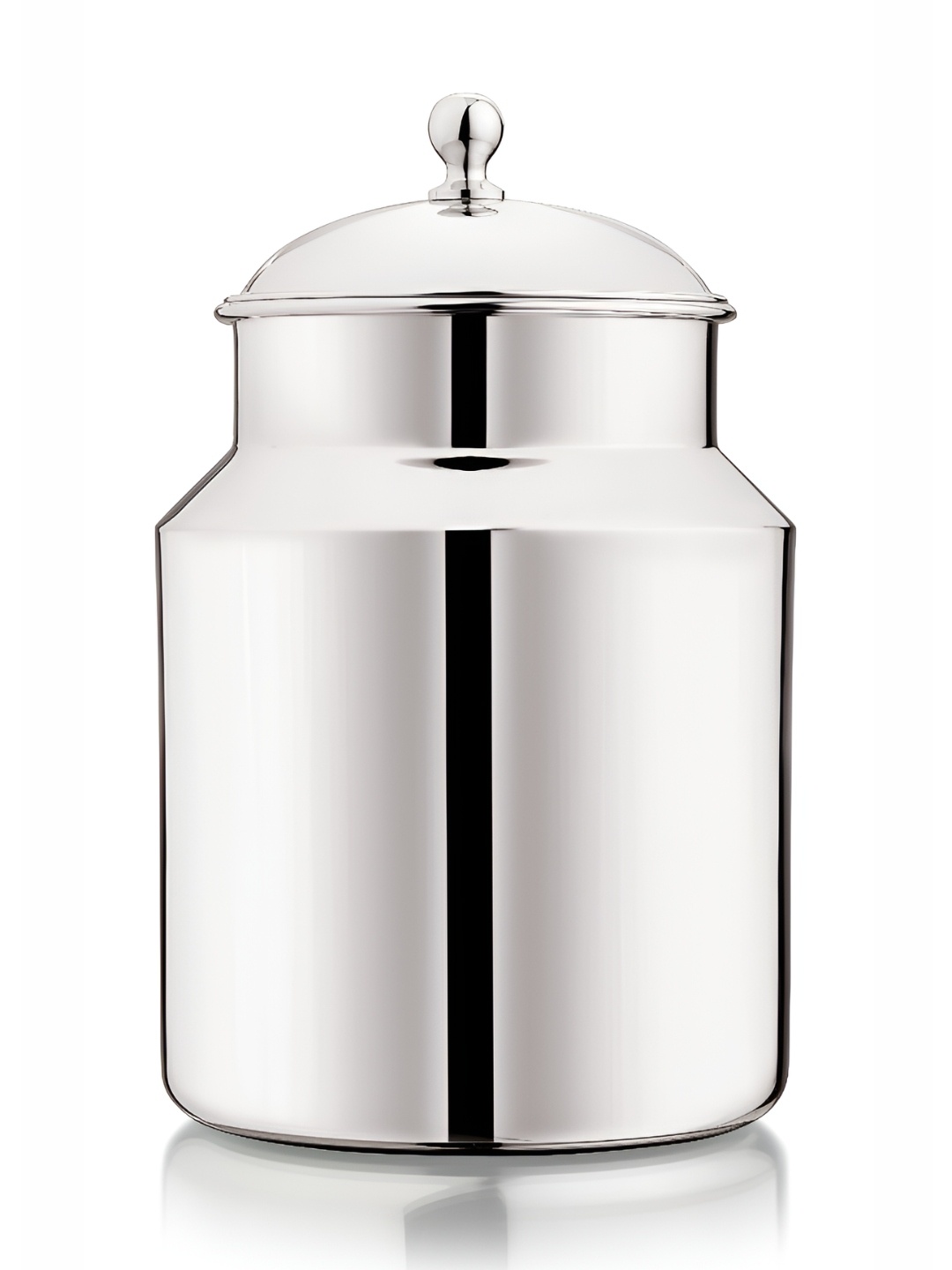

MUKTI Silver-Toned Stainless Steel Dishwasher Safe Canister Container 1L