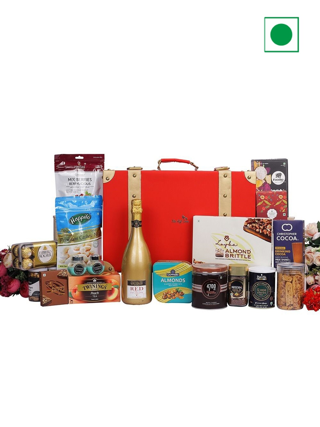 

The Gift Tree Pack of 18 The Luxery Celebration Hamper, Red