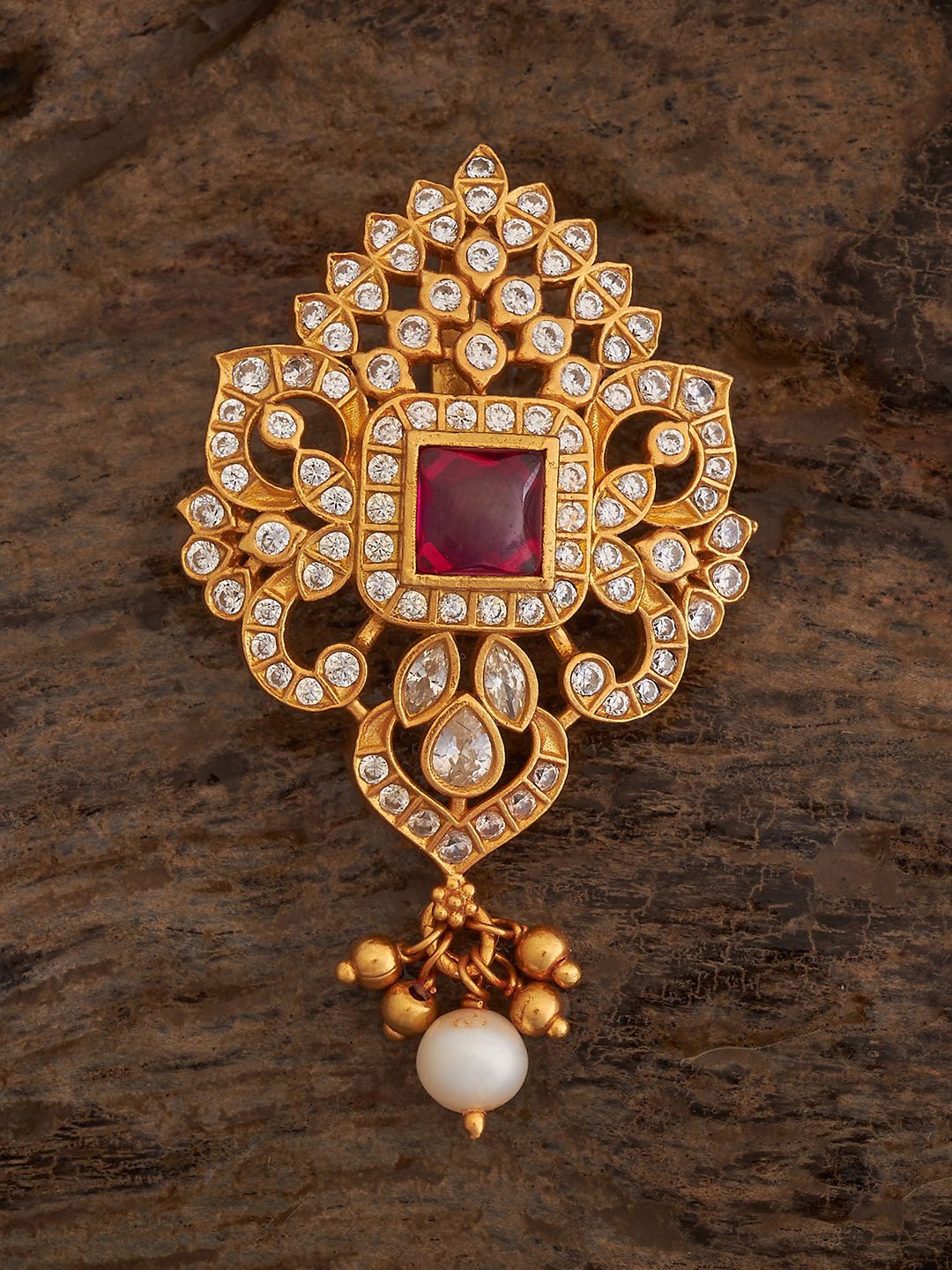 

Kushal's Fashion Jewellery 92.5 Pure Silver Gold-Plated Pendant