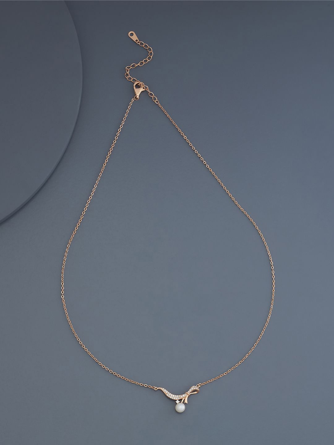 

Kushal's Fashion Jewellery Rose Gold-Plated Cubic Zirconia Statement Necklace