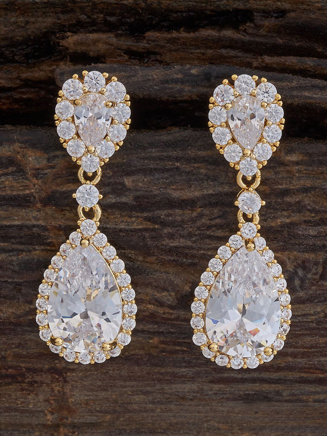 

Kushal's Fashion Jewellery Teardrop Shaped Drop Earrings, White