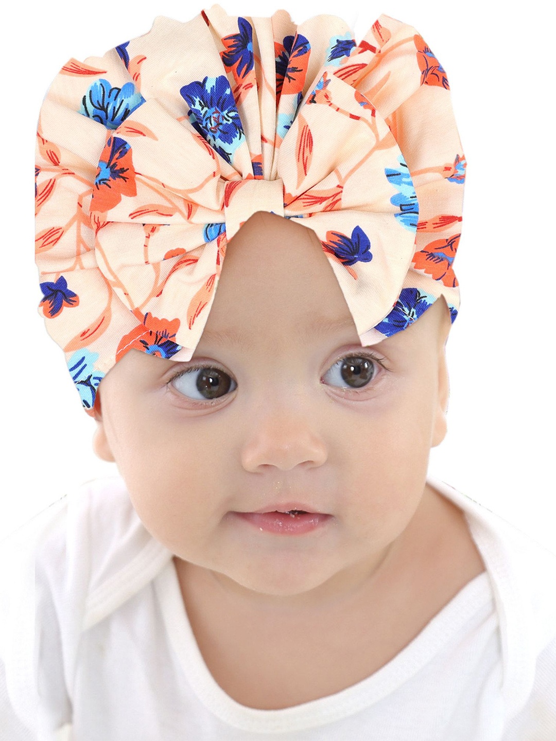

Babymoon Unisex Kids Printed Beanie, Orange