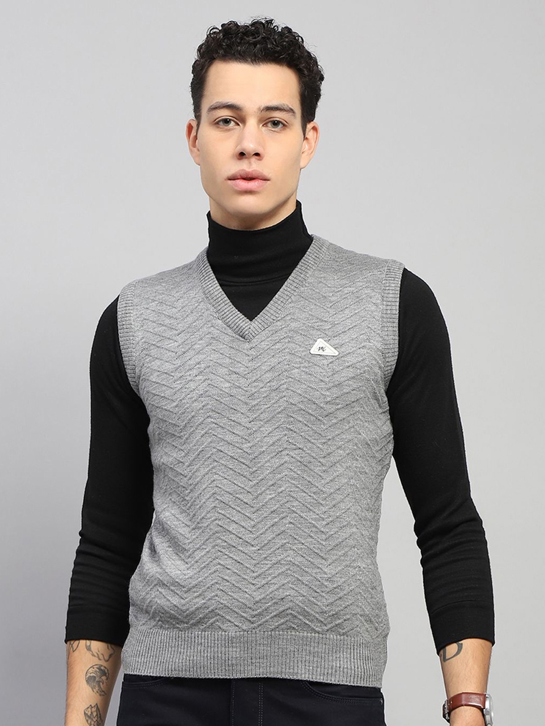 

Monte Carlo Men Woollen Pullover, Grey