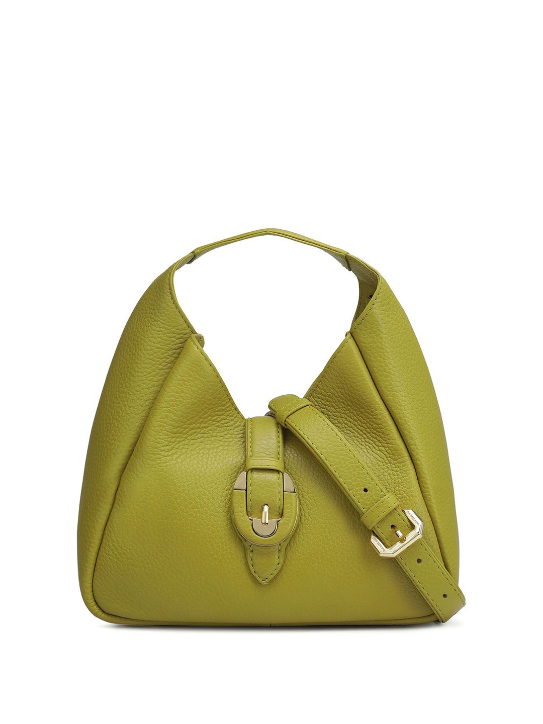 

Da Milano Women Textured Structured Leather Handheld Bag, Green