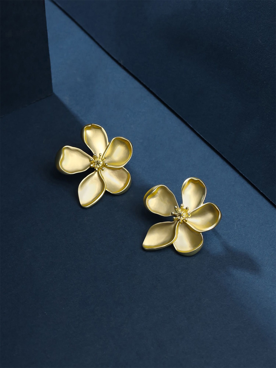 

Yellow Chimes Gold-Plated Floral Shaped Studs