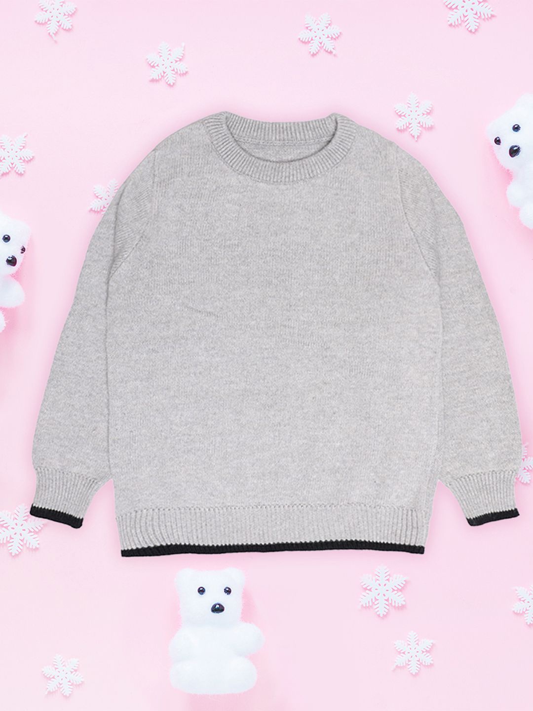 

CHKOKKO Boys Woollen Winter Pullover, Grey