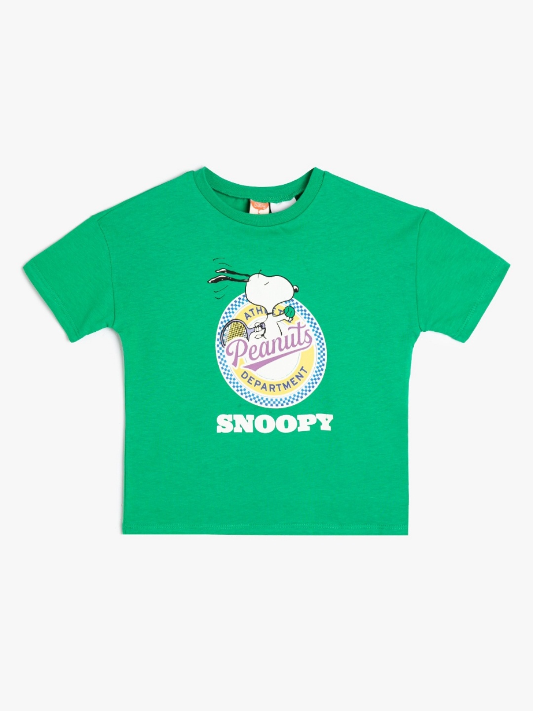 

Koton Boys Snoopy Graphic Printed Round Neck Cotton T-shirt, Green