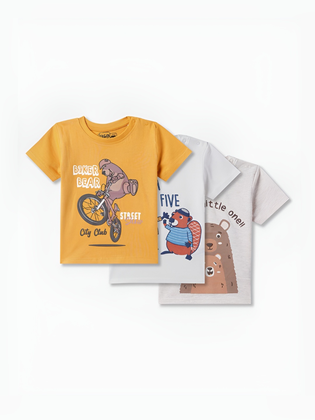 

R&B Boys Pack of 3 Printed T-shirts, Multi
