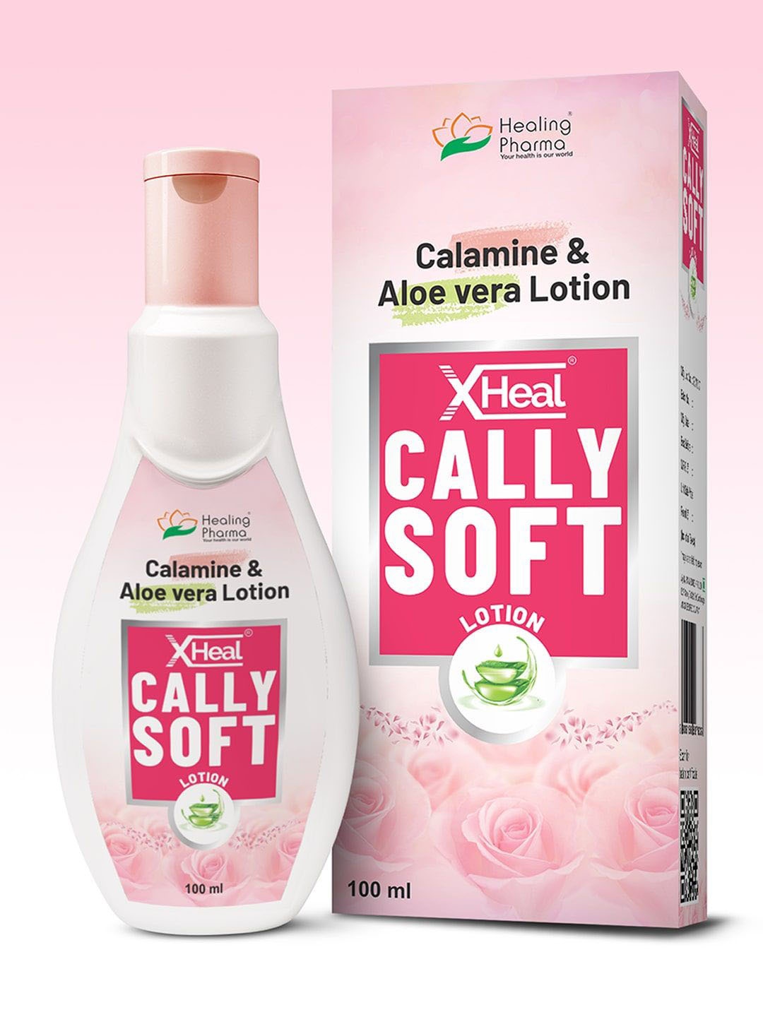 

Healing Pharma Xheal Cally Soft Calamine Lotion With Aloe Vera - 100 ml, Pink