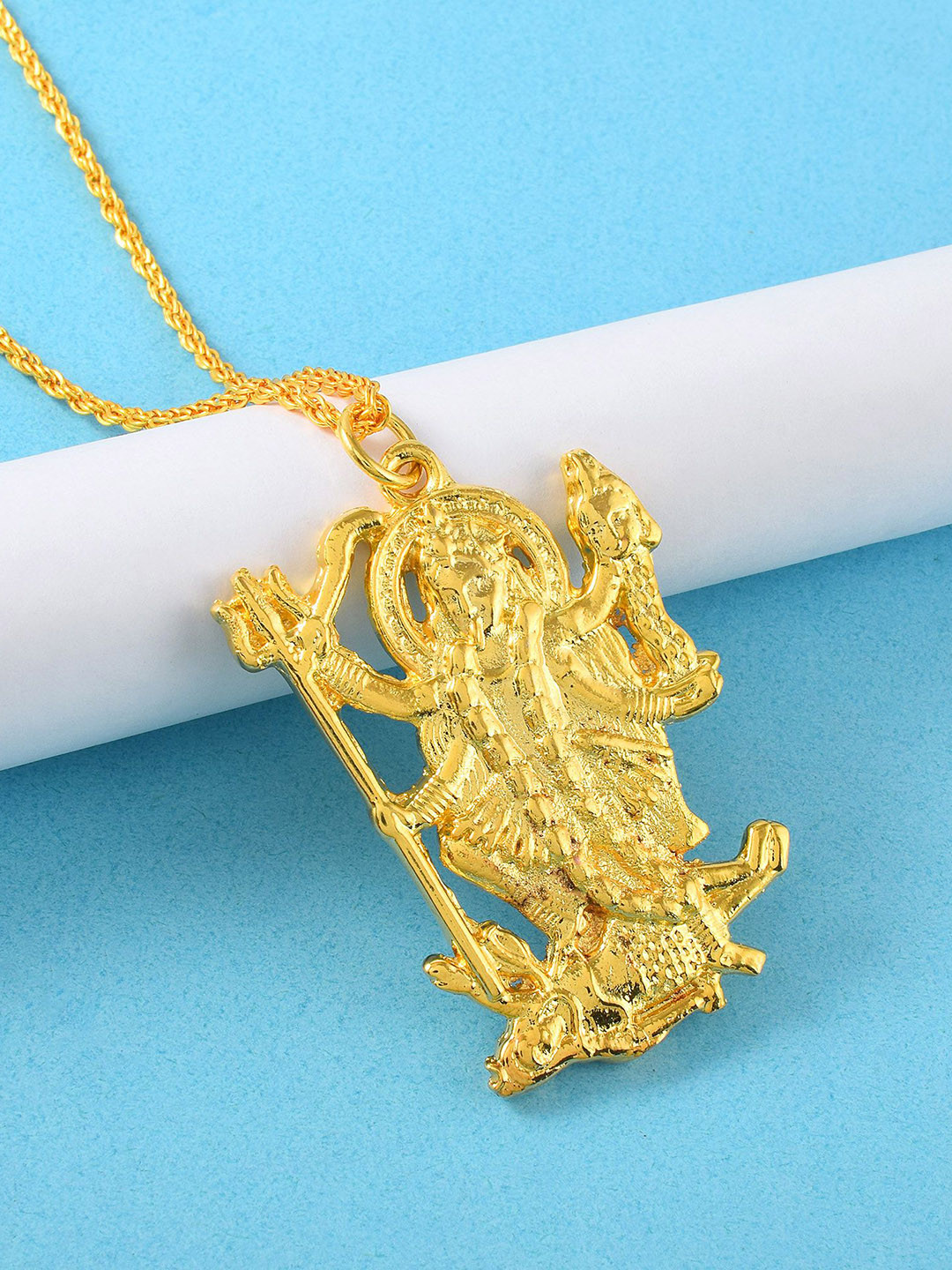 

MEMOIR Unisex Gold-Plated Big And Heavy Maa Kaali Contemporary Pendant