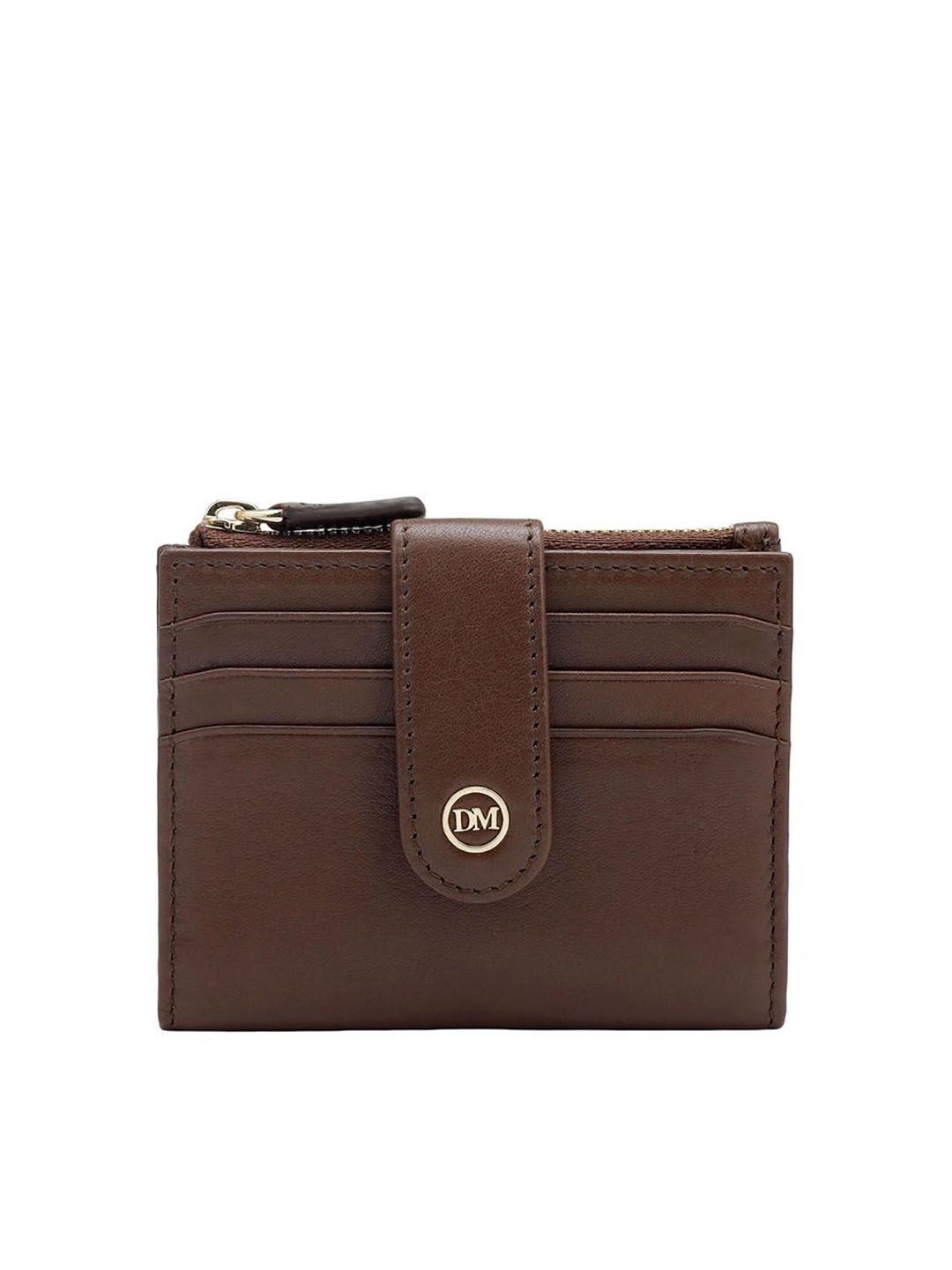 

Da Milano Unisex Leather Card Holder, Brown