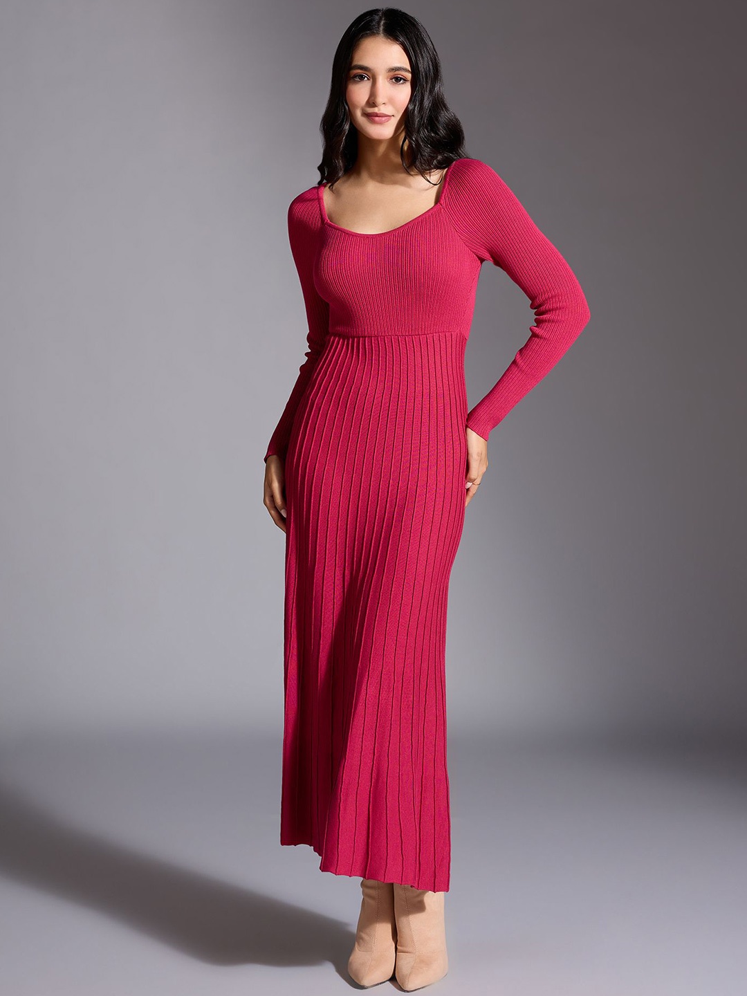 

20Dresses Fit & Flare Midi Dress, Magenta