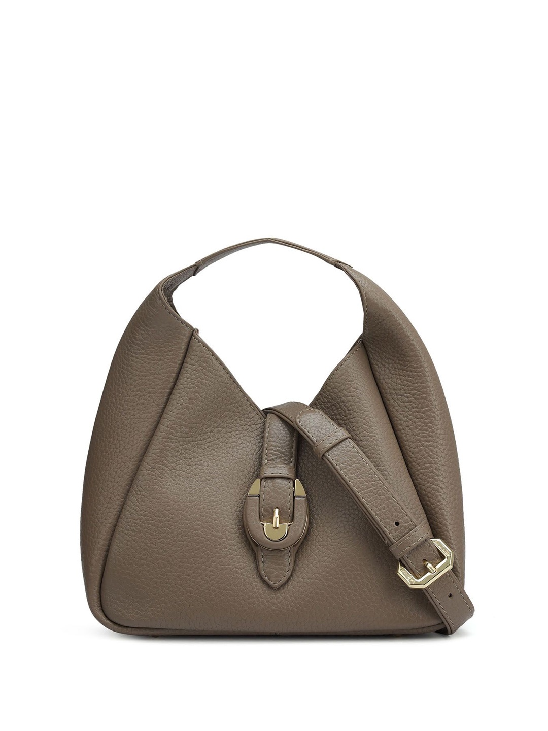 

Da Milano Women Textured Structured Leather Handheld Bag, Grey