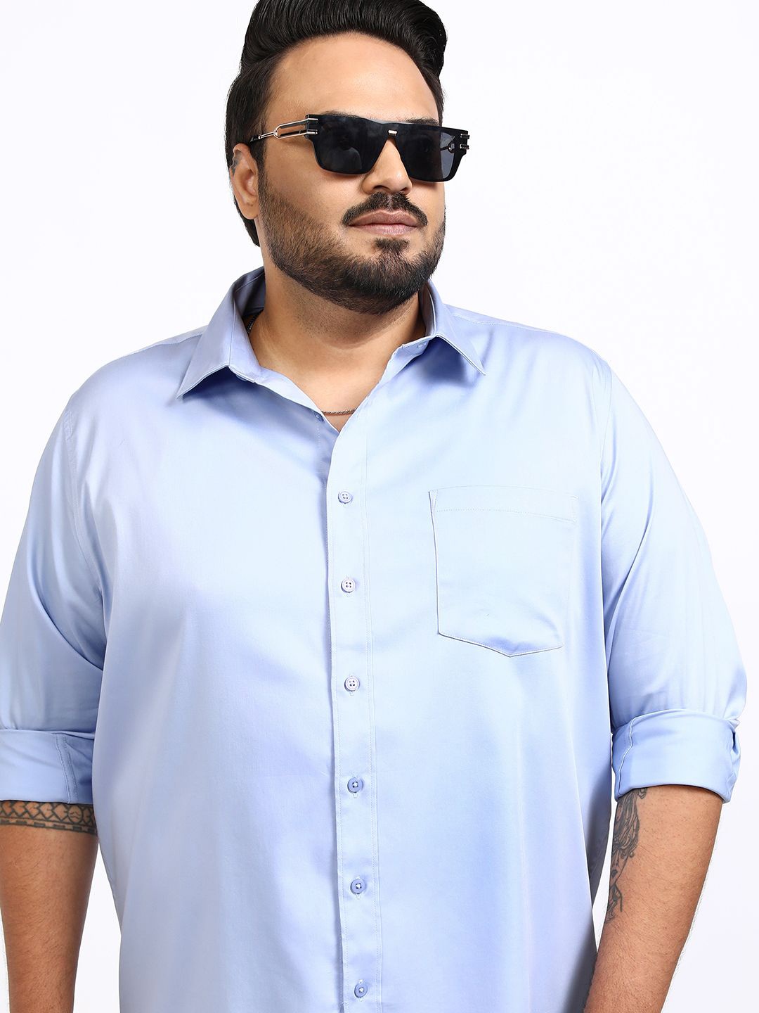 

Highlander Men Plus Size Relaxed Fit Shirt, Blue