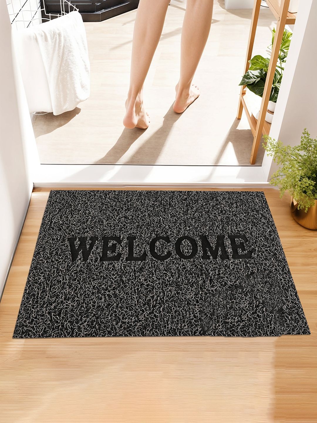 

Kuber Industries Grey 3 Pieces Anti-Slip Door Mats