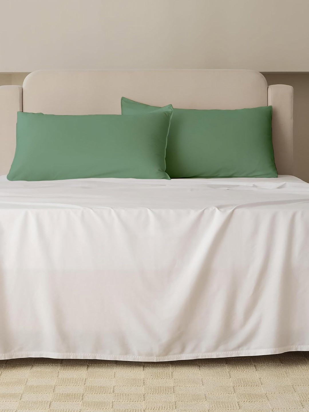 

Sleepino Green 10 Pieces Solid Pure Cotton Rectangle Pillow Covers