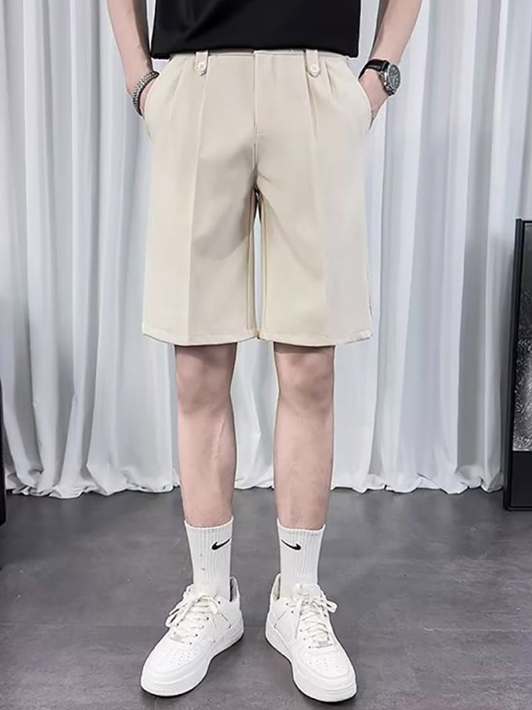 

StyleCast x Revolte Men Shorts, Beige