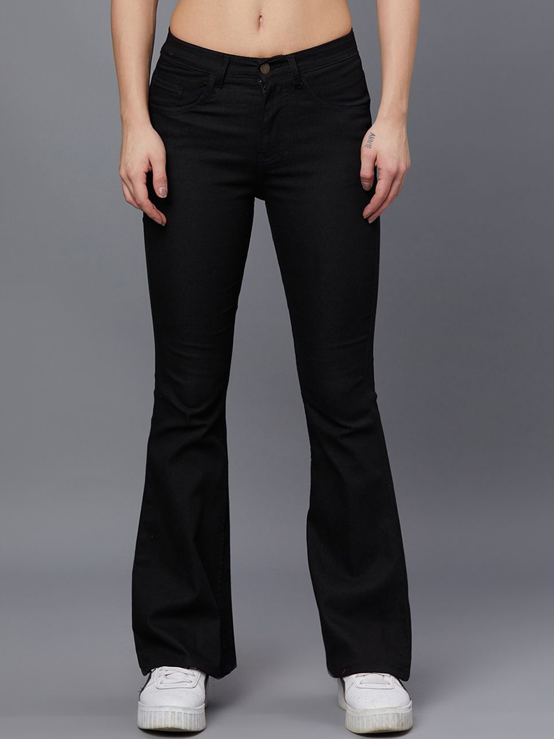 

Kotty Women Bootcut High-Rise Stretchable Jeans, Black