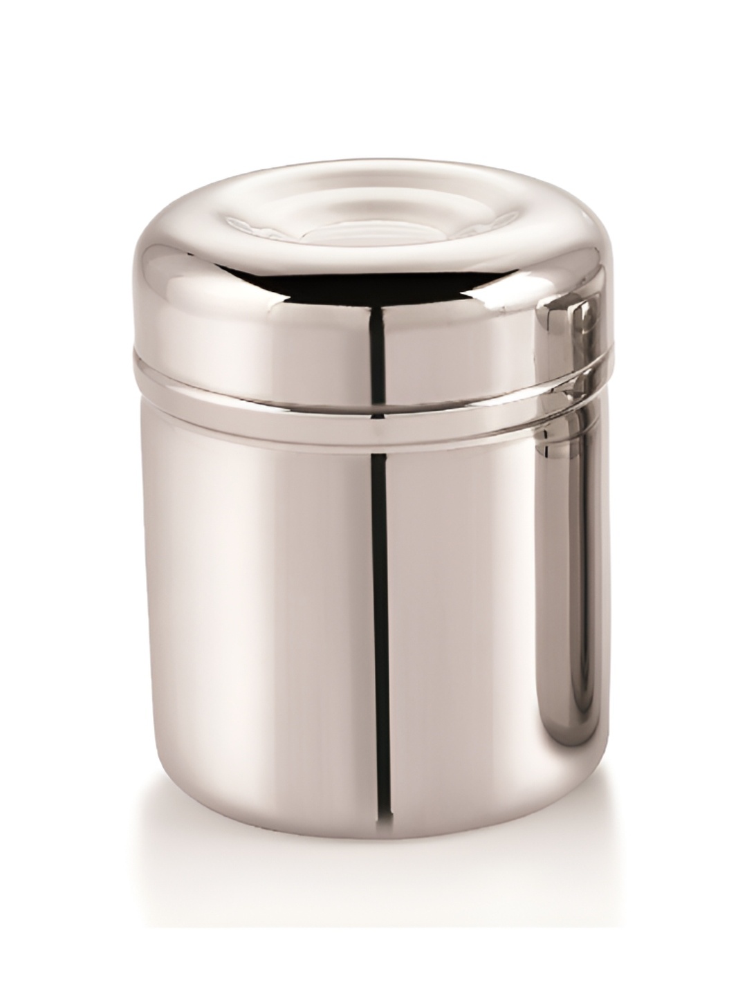 

MUKTI Silver-Toned Stainless Steel Dishwasher Safe Canister Container 4.2L