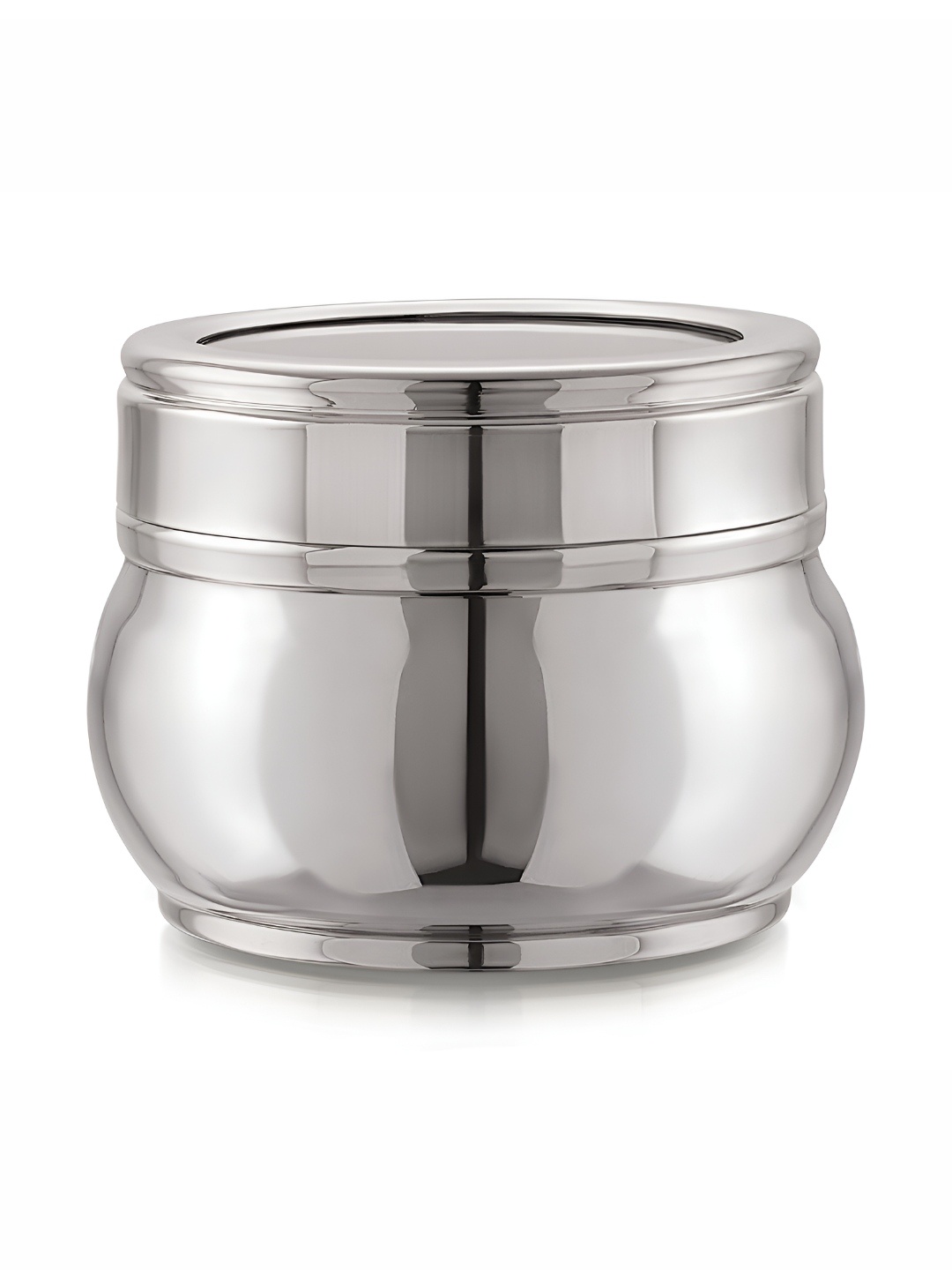 

MUKTI Silver-Toned Stainless Steel Dishwasher Safe Canister Container 325ml