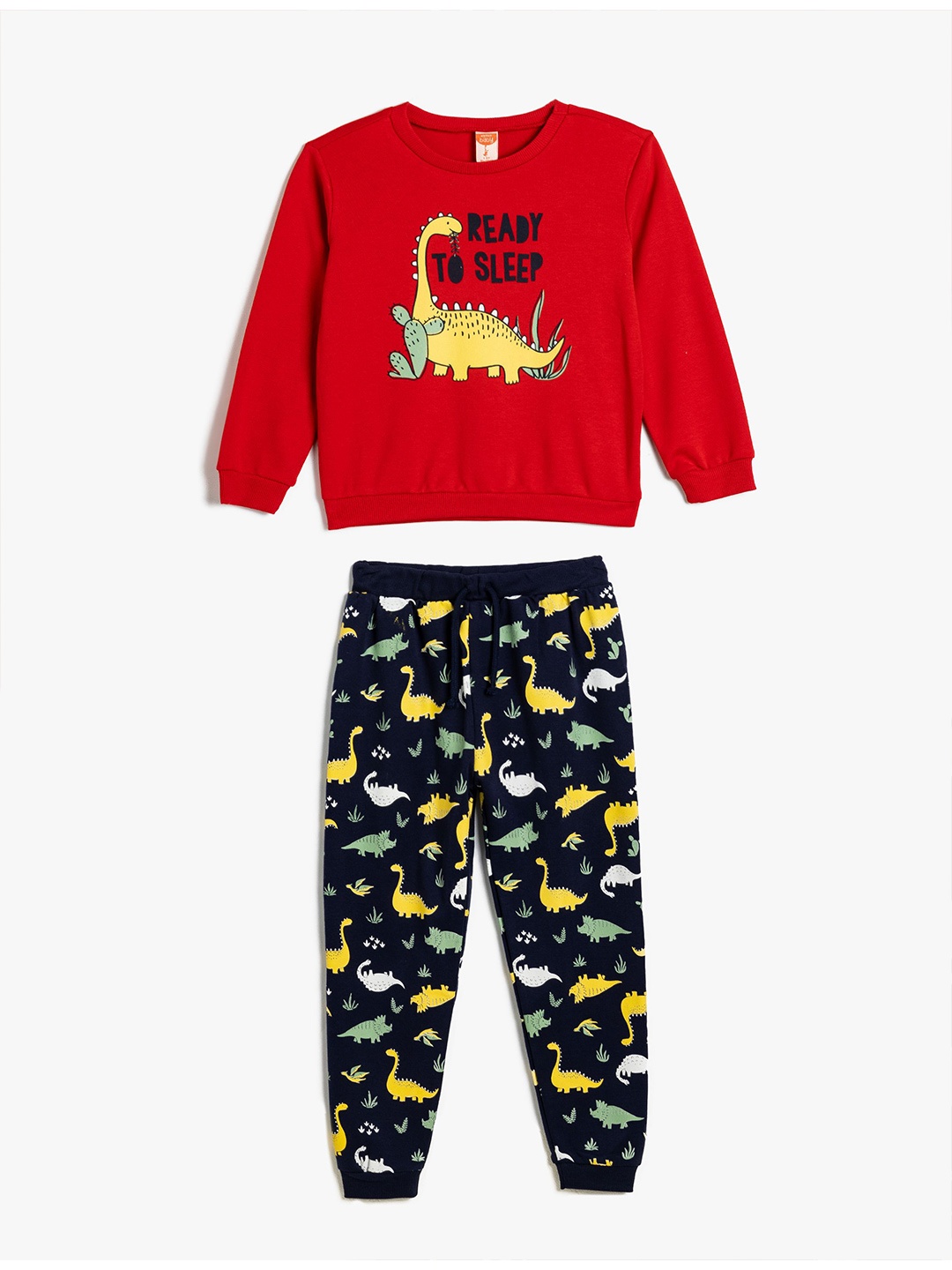 

Koton Boys Printed Pure Cotton Sweatshirt With Jogger, Red