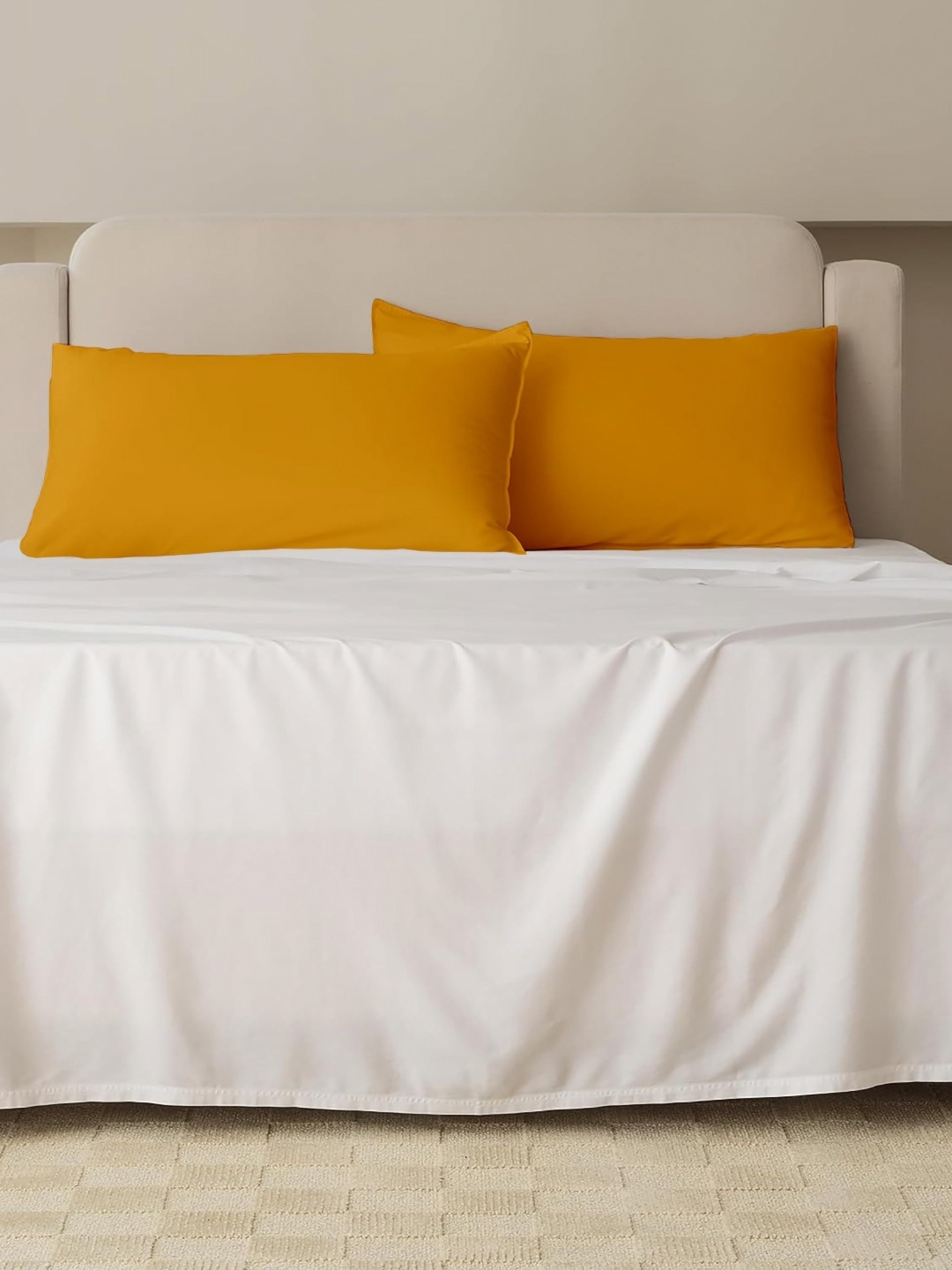 

Sleepino Gold-Toned 2 Pieces Solid Linen Rectangle Pillow Covers