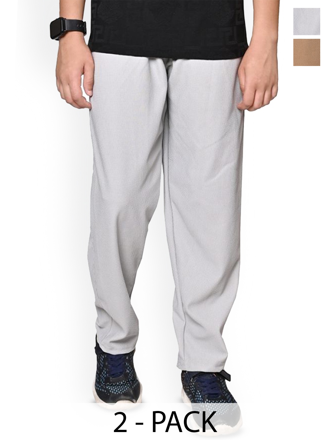 

BAESD Boys Pack Of 2 Mid Rise Track Pants, Grey