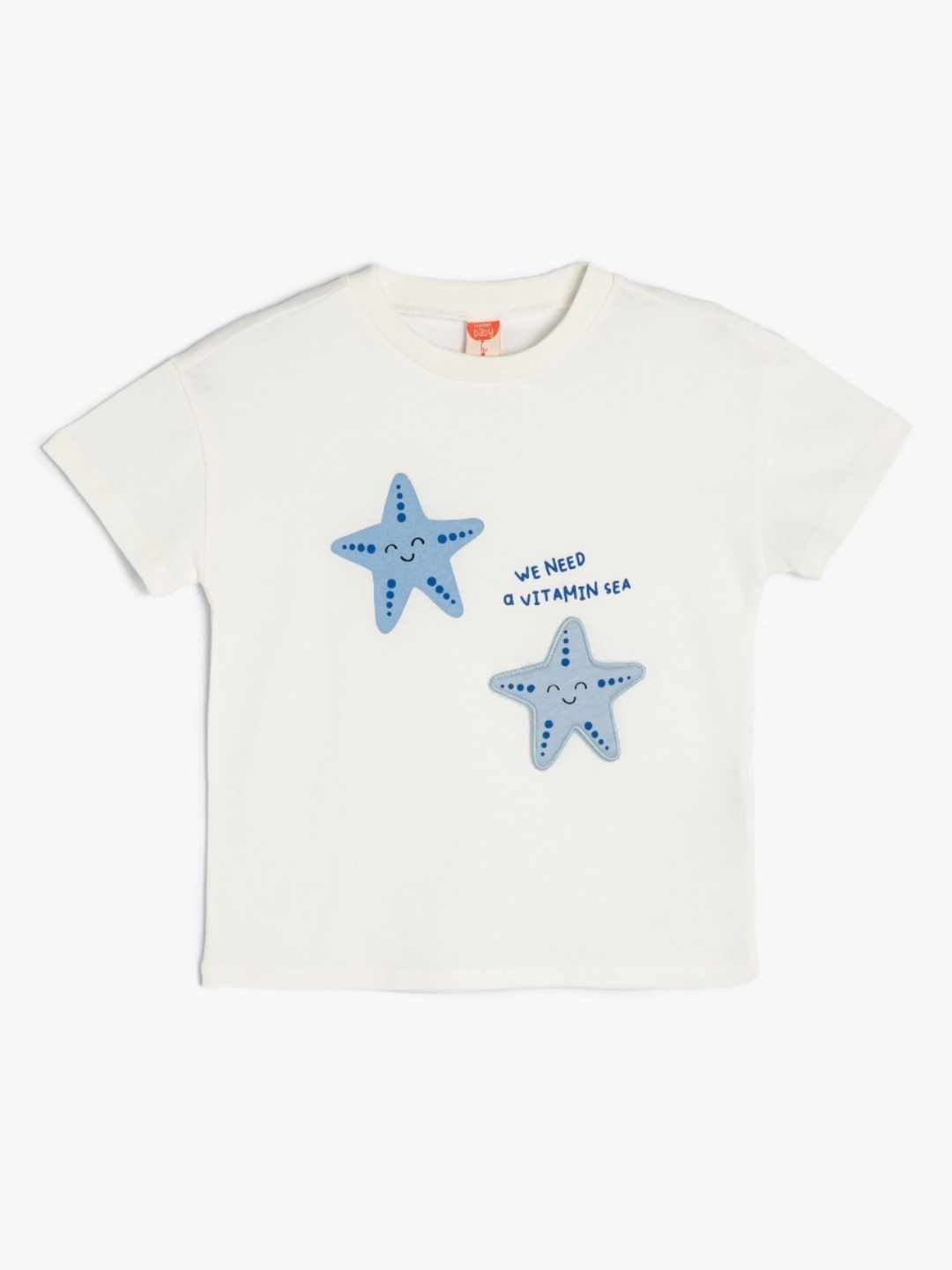 

Koton Girls Graphic Printed Round Neck Cotton T-shirt, White