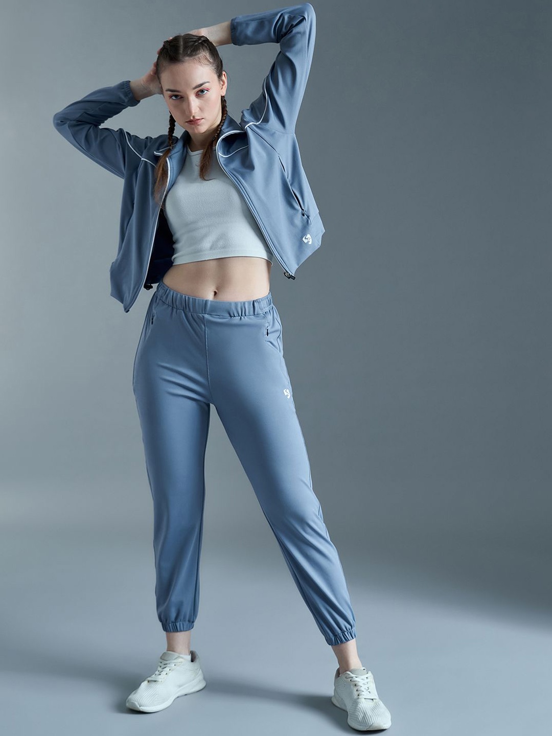 

SG Women Mock Collar Tracksuits, Blue