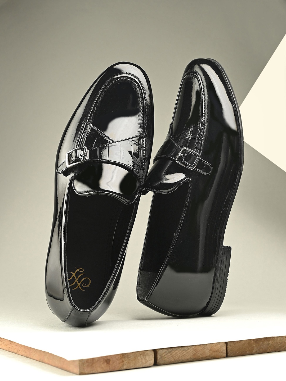 

House of Pataudi Men Formal Monks, Black