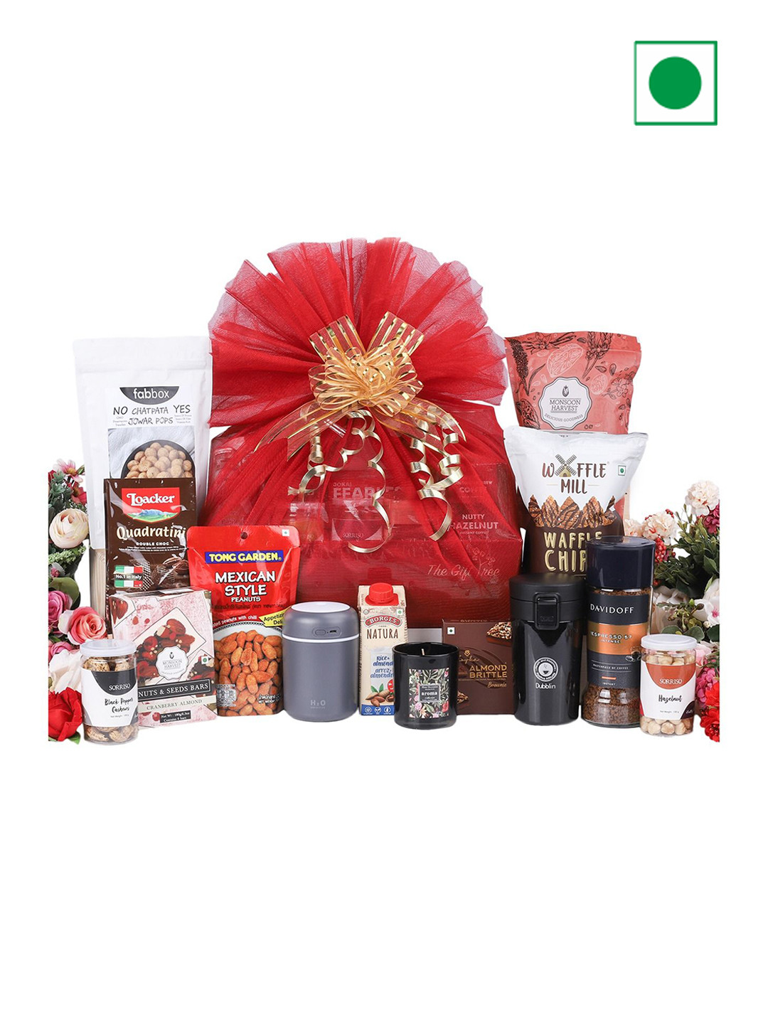 

The Gift Tree 15-Pcs Diwali Celebration Essentials Hamper, Red