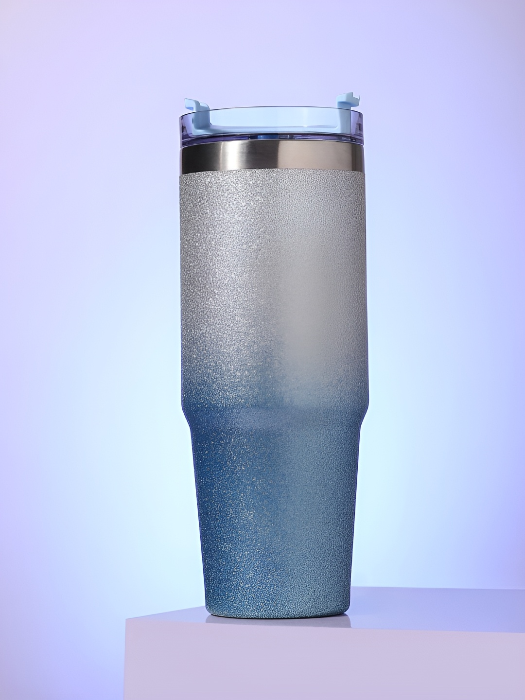 

Bonhomie Blue Stainless Steel Colourblocked Sipper Water Bottle 890ml