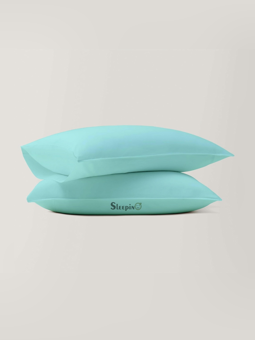 

Sleepino Turquoise Blue 2 Pieces Rectangle Pure Cotton Pillow Covers