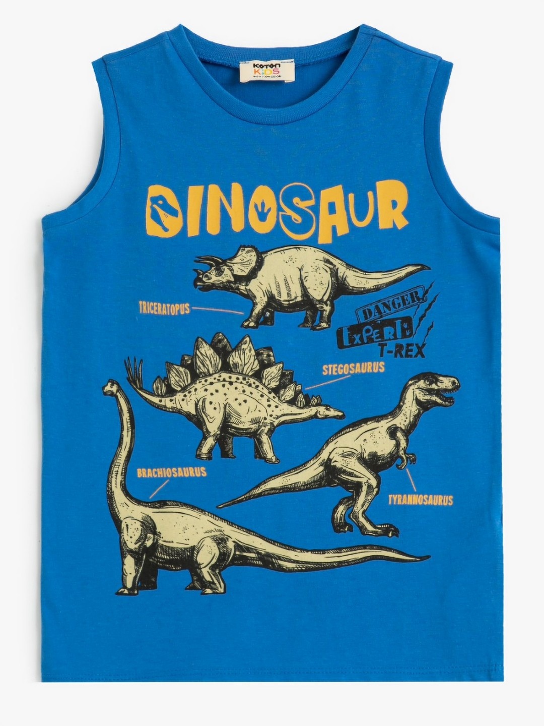 

Koton Boys Graphic Printed Round Neck Cotton T-shirt, Blue