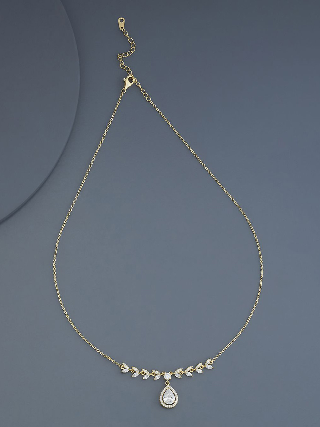 

Kushal's Fashion Jewellery Gold-Plated Stone Studded Statement Trendy Necklace