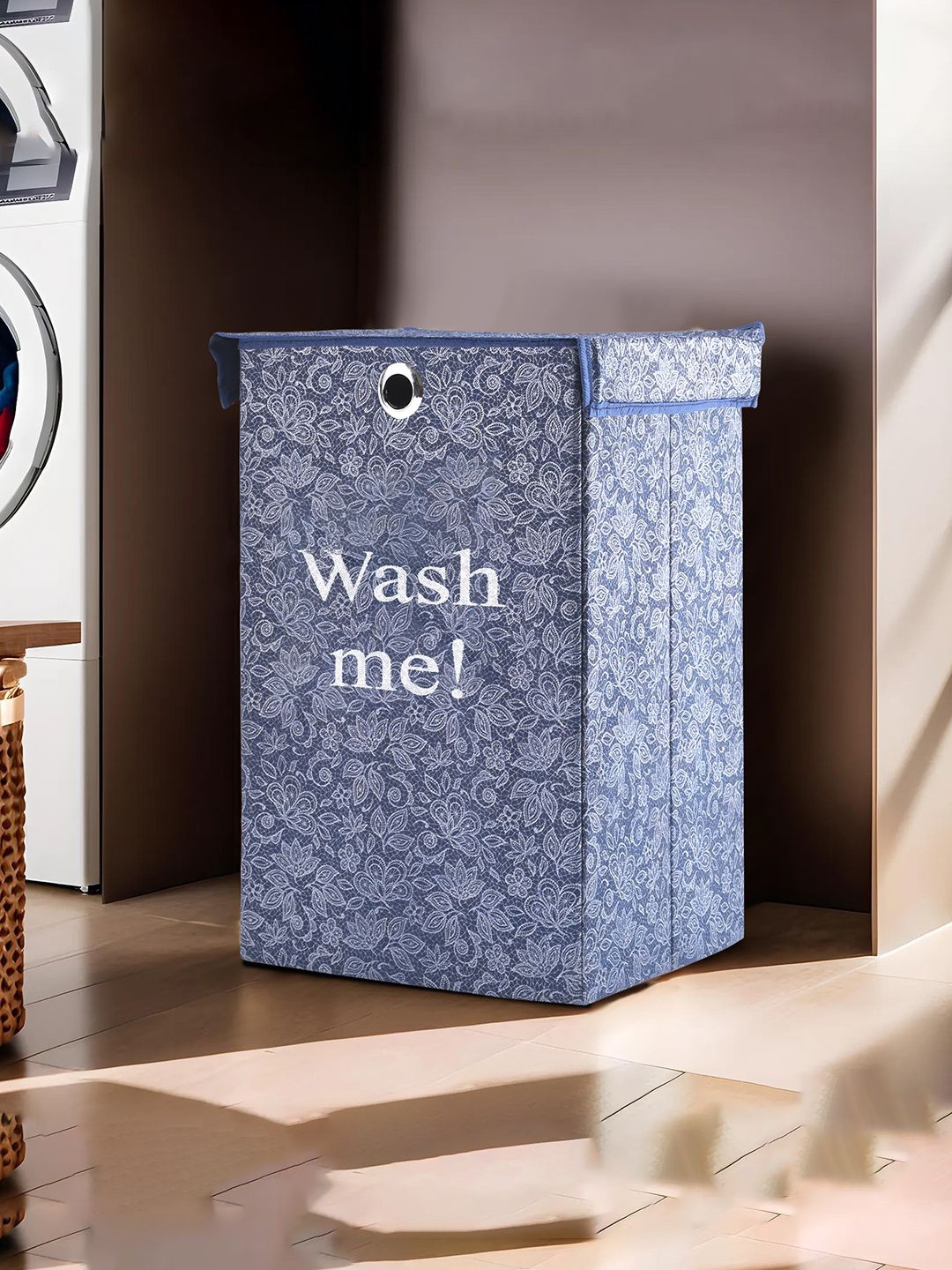 

Kuber Industries Brown & Beige 6 Pieces Printed Laundry Bags 75L, Blue