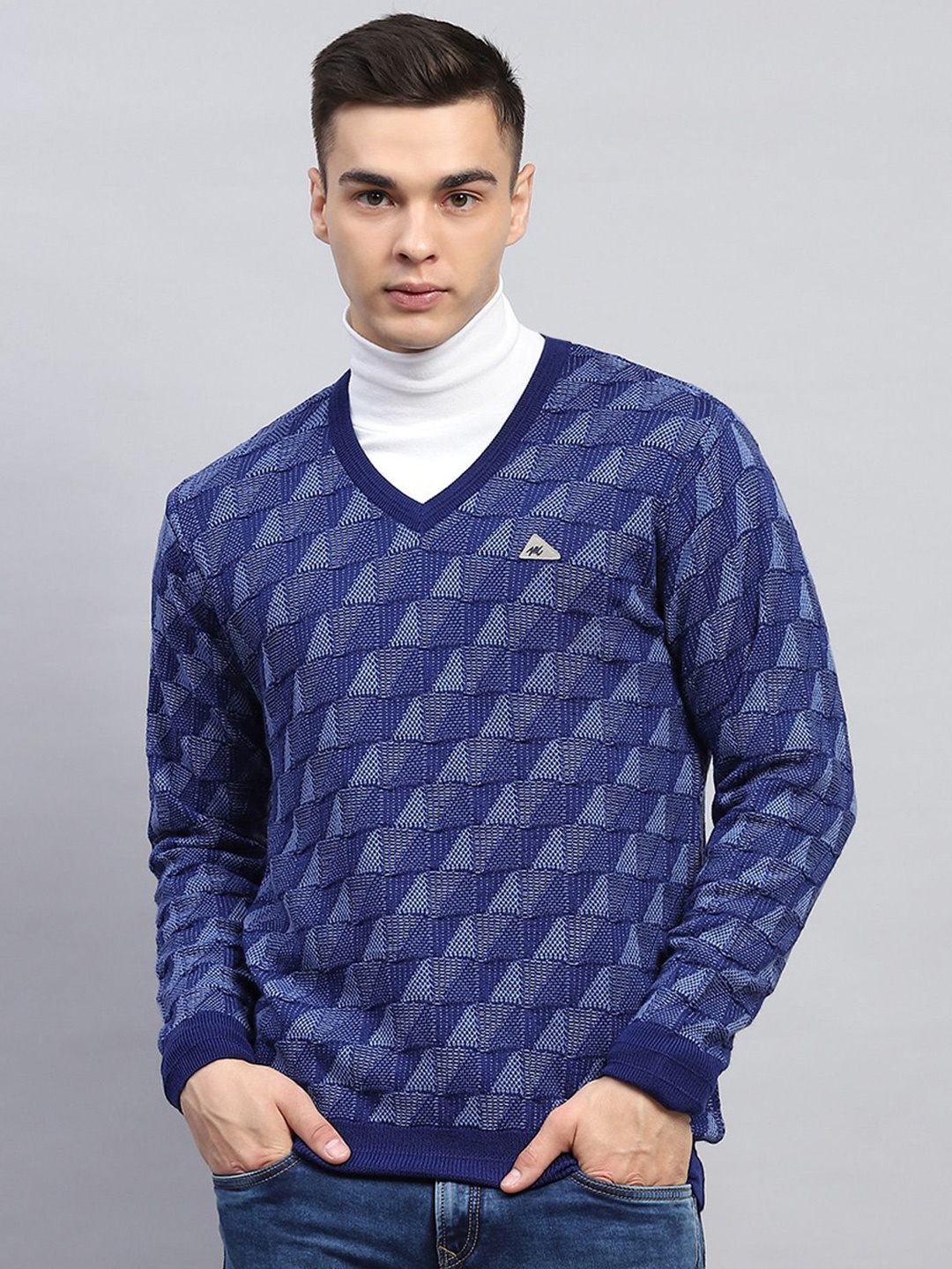 

Monte Carlo Men Woollen Pullover, Blue