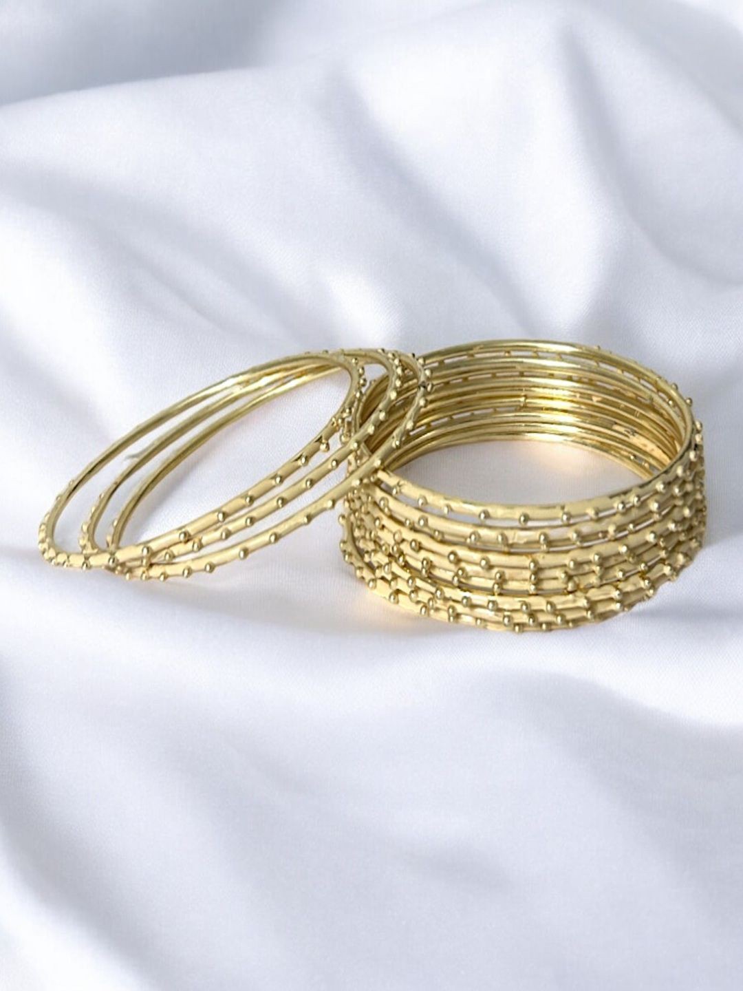 

AccessHer Set Of 12 Gold-Plated Brass Lightweight Bangles
