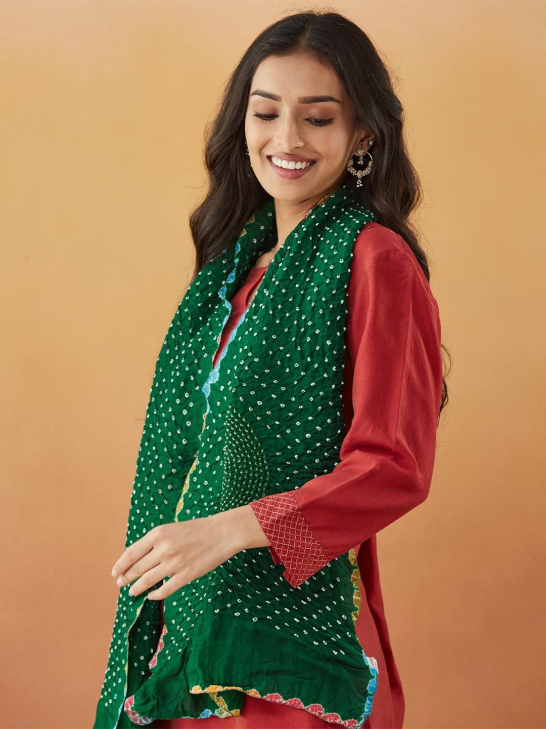 

Fabindia Women Stole, Green