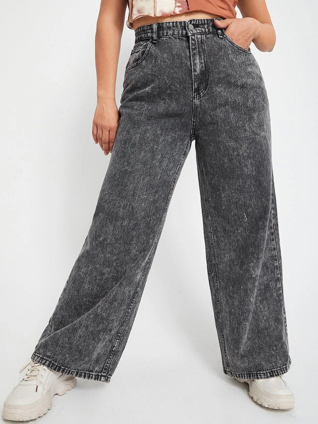 

Kotty Women High-Rise Stretchable Jeans, Grey