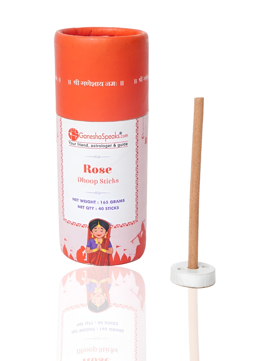

GaneshaSpeaks Red 40 Pieces Wood Rose Fragrance Dhoop Sticks