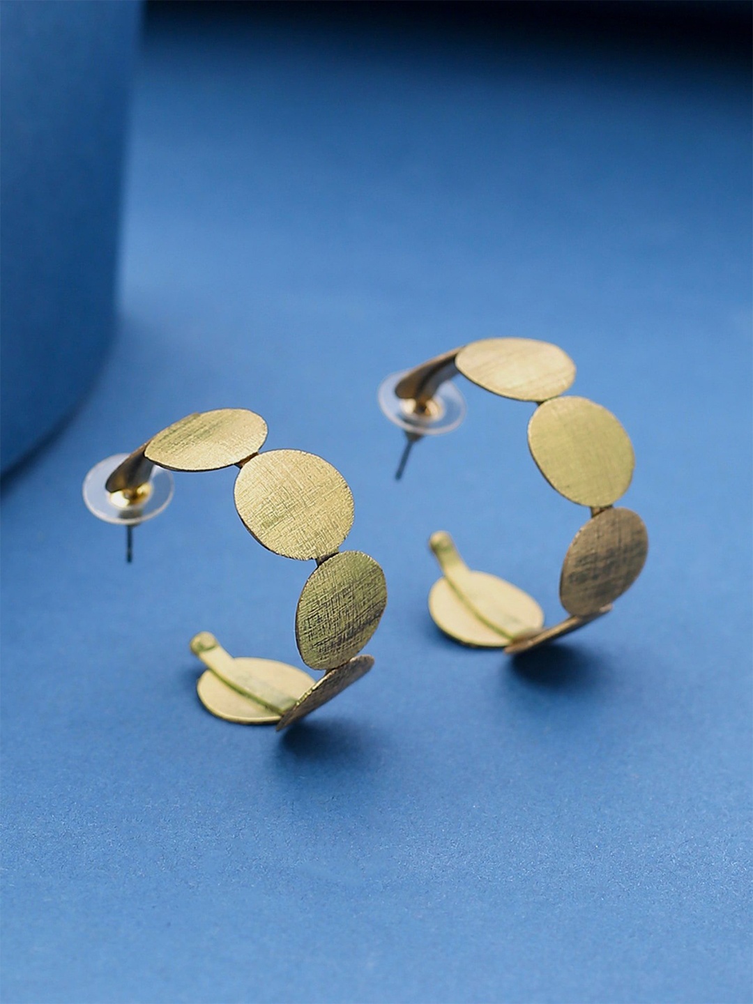 

Yellow Chimes Gold Plated Circular Hoop Earrings