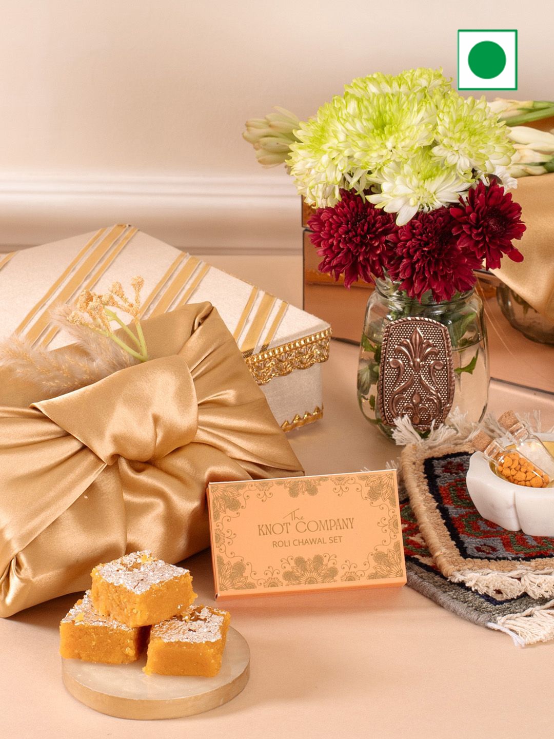 

The Knot Company Set Of 6 Regal Diwali Retreats, Yellow