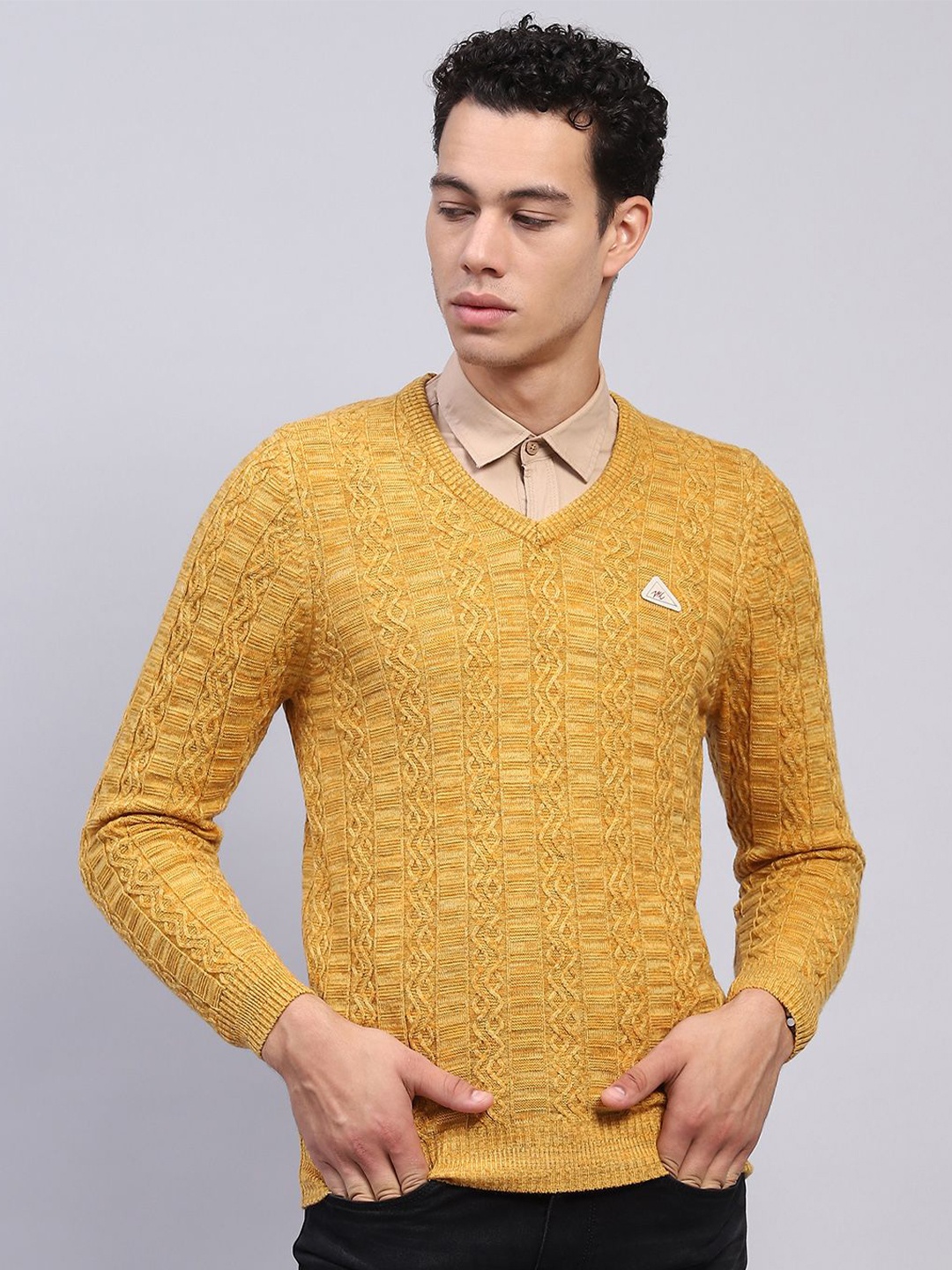 

Monte Carlo Men Woollen Pullover, Yellow