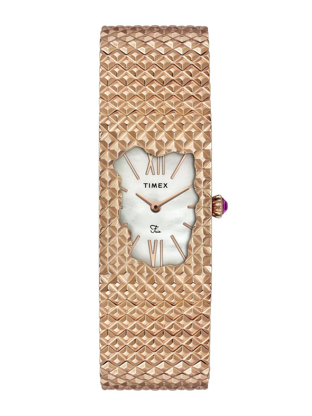 

Timex Women Mother of Pearl Dial & Stainless Steel Bracelet Style Straps Analogue Watch, Gold