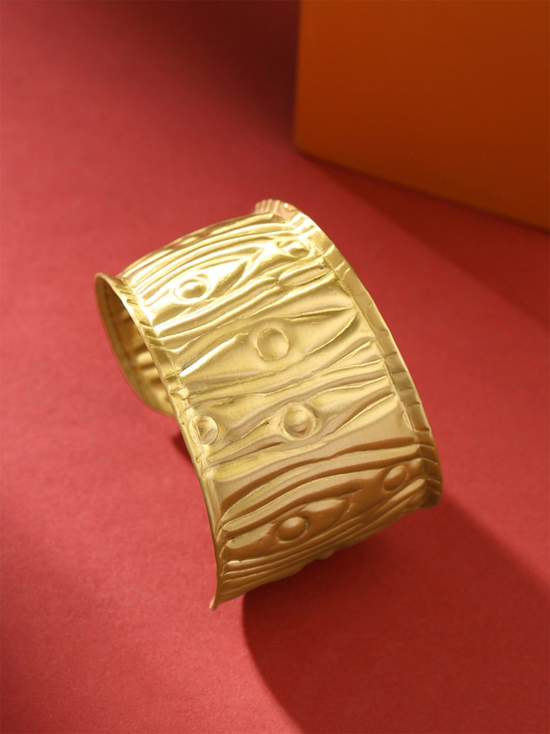 

Yellow Chimes Women Gold-Plated Cuff Bracelet