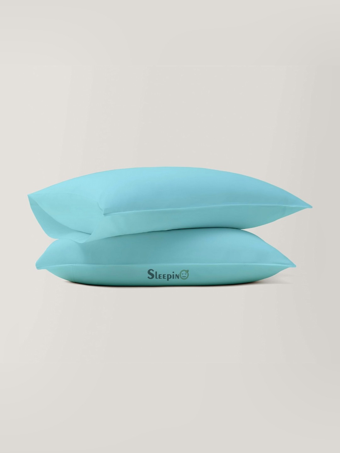 

Sleepino Blue 1 Pieces Solid Pure Cotton Rectangle Pillow Covers