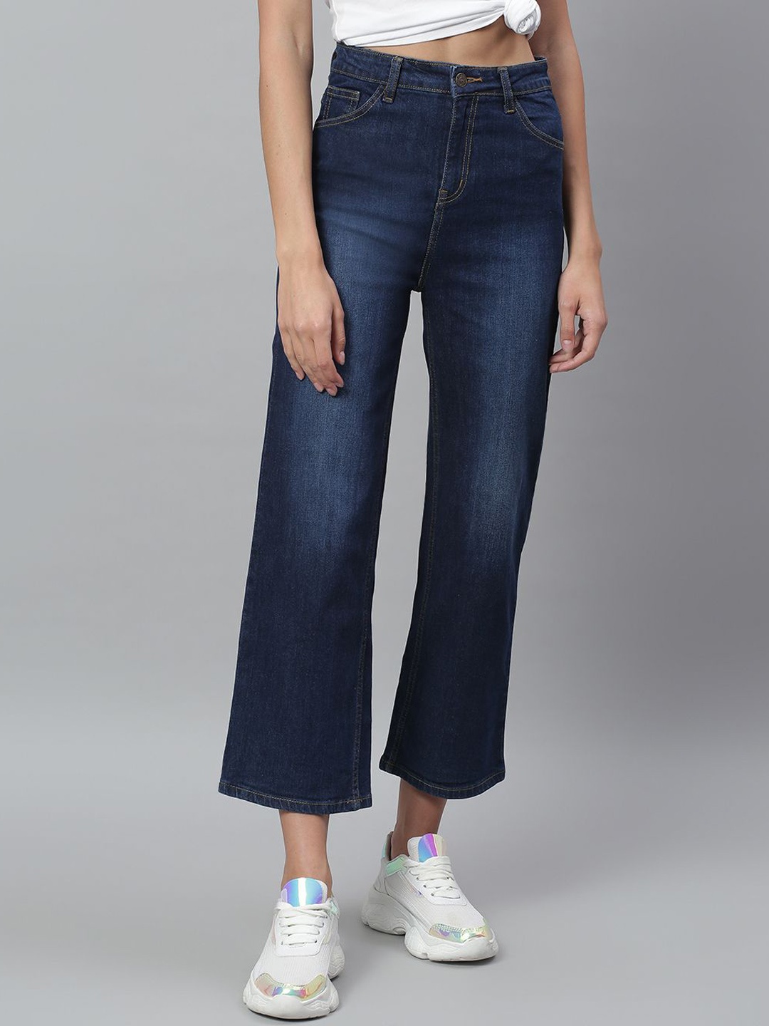 

Kotty Women Jean Bootcut High-Rise Stretchable Jeans, Blue