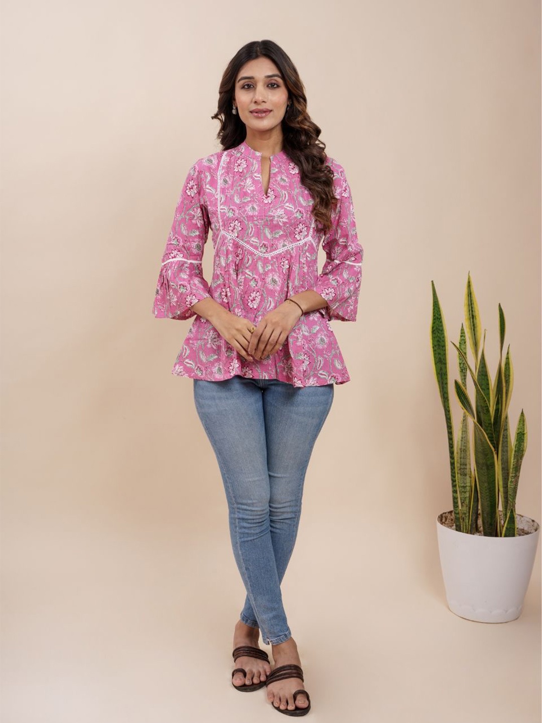 

EKISHA Printed Tunic, Pink